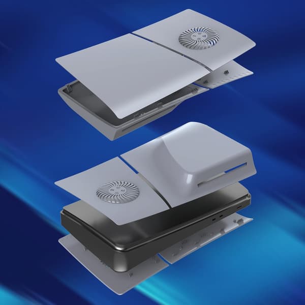 Ultratynt ventilert kjøledeksel for PS5 -2.0 Slim (digital versjon) grå Gray
