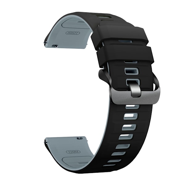 Silikone urrem til Garmin Forerunner970/570, 22mm Sort-grå