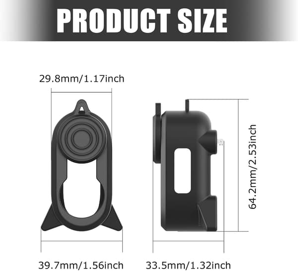 Multifunksjonelt silikonlinseetui for Insta360 GO3S Black