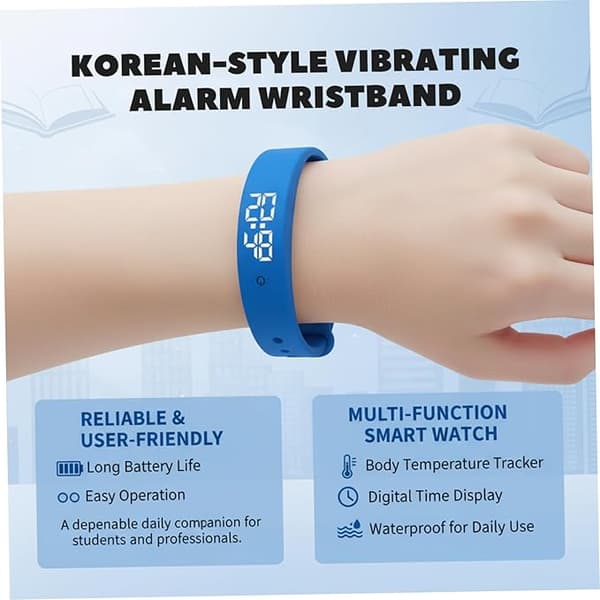 Vibrerande väckarklocka armband - Tyst vibration, lämplig för djupsovare och studenter