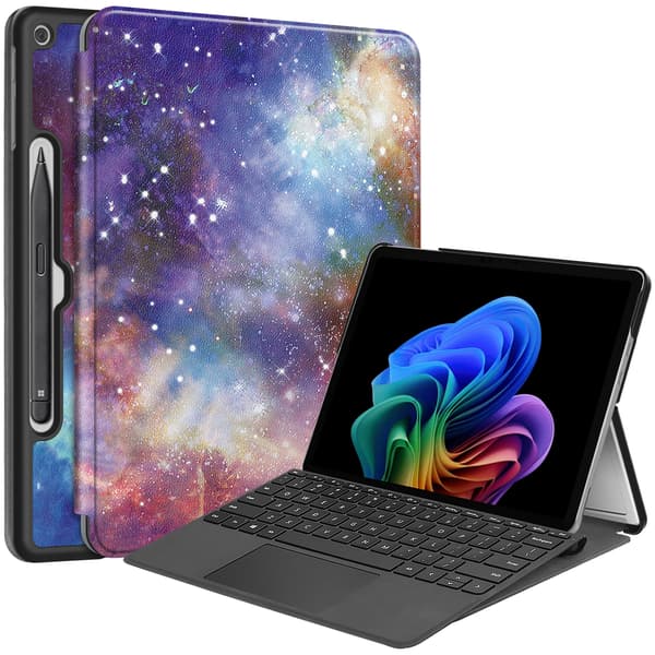 Kotelo Microsoft Surface Pro 12-tuumaiselle (2025 malli), Bluetooth-näppäimistön suojus Galaxy