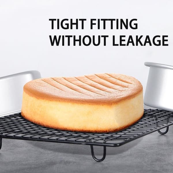 Hjerteformet kageform, 2 non-stick bageforme, 21 cm og 16 cm