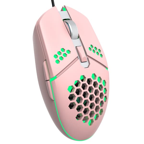 Kablet Gaming Mus med Baggrundsbelysning til Bærbare Computere (Pink)