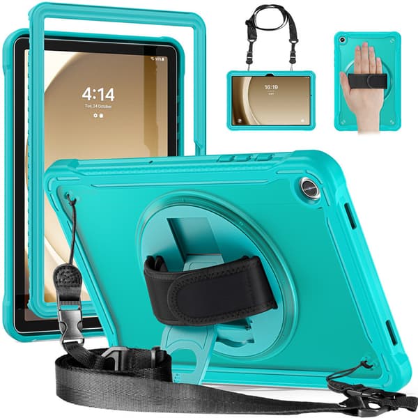 Etui til Samsung Tab A11Plus 11-tommers 2025, inkluderer håndleddsstropp og støtteben lyseblå Light Blue
