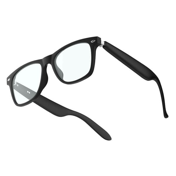 Bluetooth smarta glasögon, blåljusblockerande, touchkontroll, stöder musikuppspelning och handsfree-samtal Svart Transparent Black Transparent