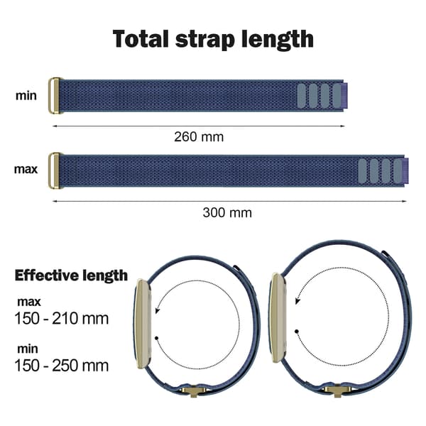 Nylon erstatningsrem til Polar Loop(2025), størrelser 150-250mm Bordeaux Burgundy