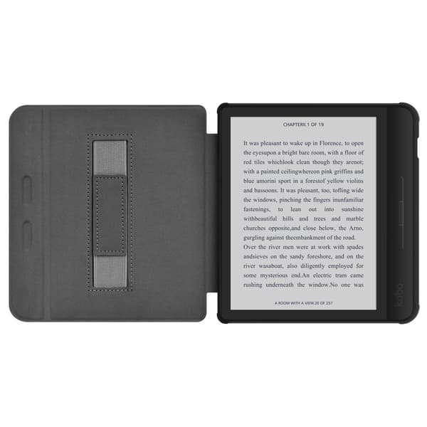 Etui til Kobo Libra H2O 2019 7-tommer Tolino stoftekstur sort Black