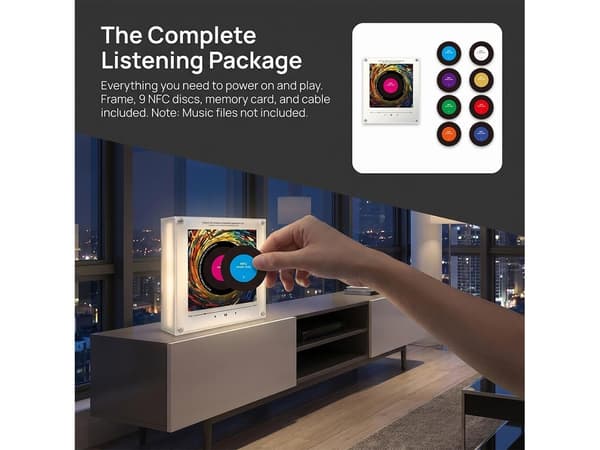 NFC-kylskåpsmagneter med högtalare och musikskivor, programmerbara RGB-ljudmoduler