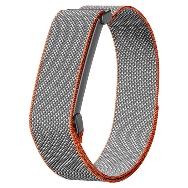 Elastisk nylonöglerem för Google Fitbit Air, kardborreflätat sportarmband grå-orange Gray-Orange