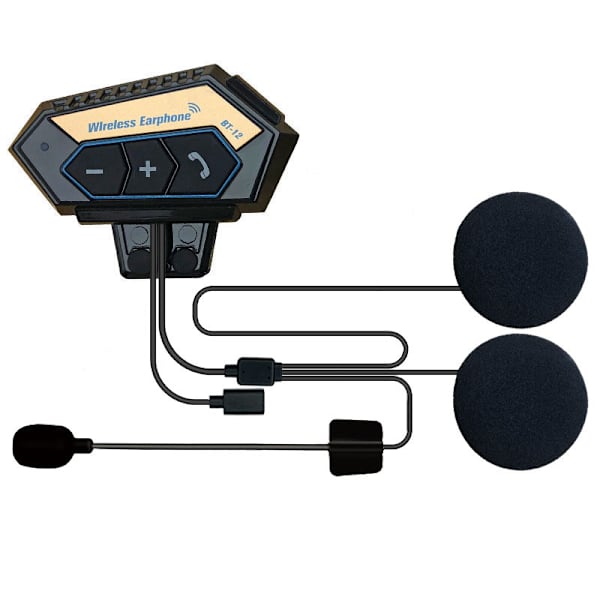 Bluetooth Stereo Motorcykelhjälm Intercom (Guld)