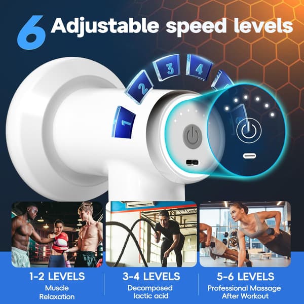 Anti-fedt massager, til formning af mavefedt, mave, lår og balder hvid white
