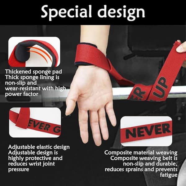 Tyngdlyftningsbälte - Träningstillbehör, bokstavsdesign Red