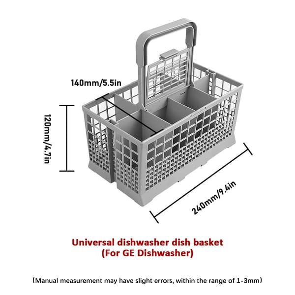 Bestikkurv – Universal opvaskemaskinetilbehør (24 x 12 x 14 cm) Lysegrå Light gray