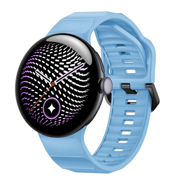 Vågformat silikonband för Google Pixel Watch 5 (45mm) Blå Blue