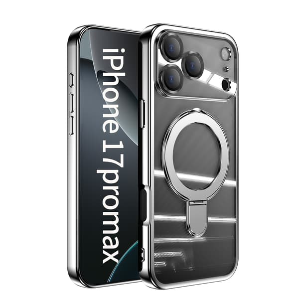 Fodral för iPhone 17 Pro, MagSafe-kompatibel, med stativ Silver