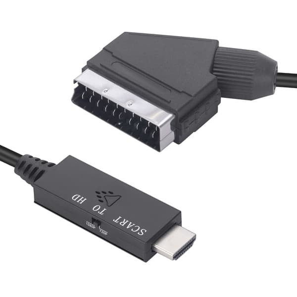 Scart Til Hdmi Audio Video Konverter 1M, 1080P For Hdtv Dekoder