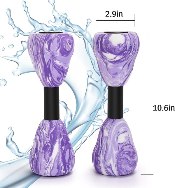 EVA-material simhantlar, 2 stycken träningsutrustning för poolmotstånd lila purple