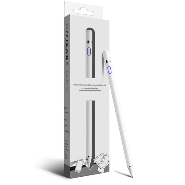 Universal stylus - til iOS og Android touchscreens iPad/iPad Pro/Air/Mini/iPhone/telefon/Samsung Hvid