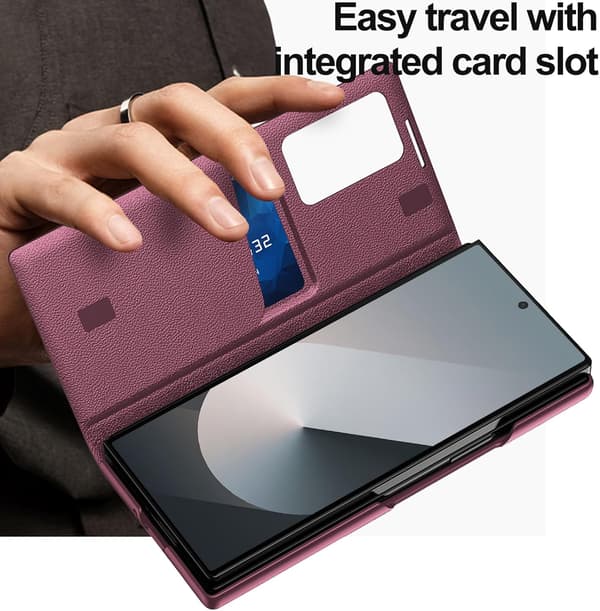Plånboksfodral till Samsung Sm-Z Fold3 Röd Red