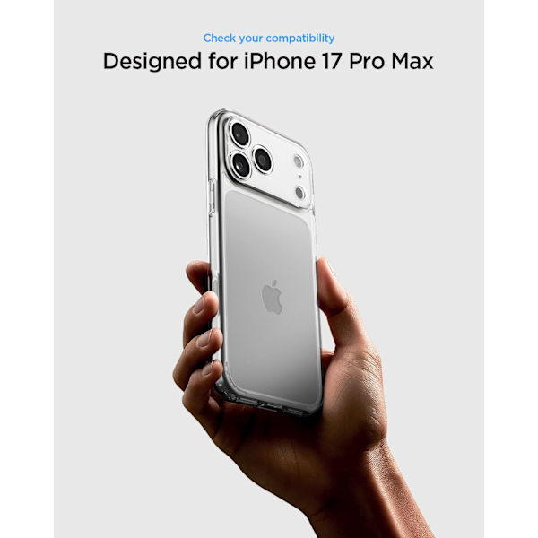 Deksel til iPhone 17 Pro Max, [Ingen magnetisk ring] - Krystallklar