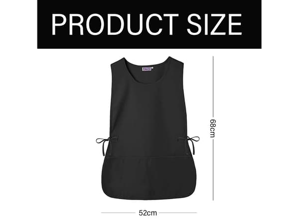 Unisex polyesterforklæder, skulderbærestil, 2-pak sort black