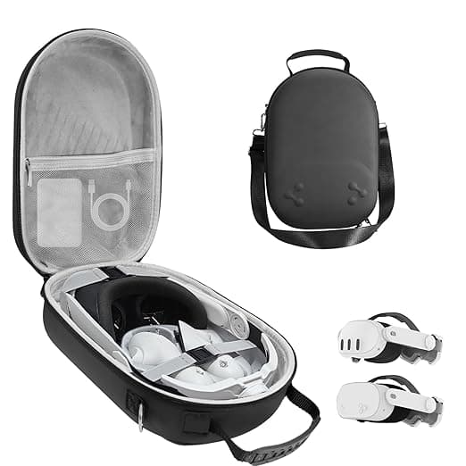 Hardt etui til Oculus Meta Quest 3/3S og VR-headsets Sort Black