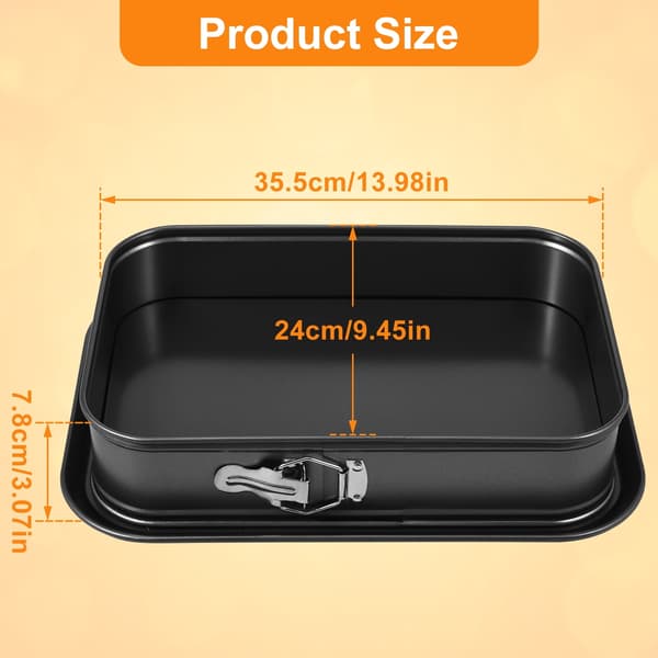 Kakeform Non-stick Rektangulær Form med Avtakbar Bunn, 1 Stykke