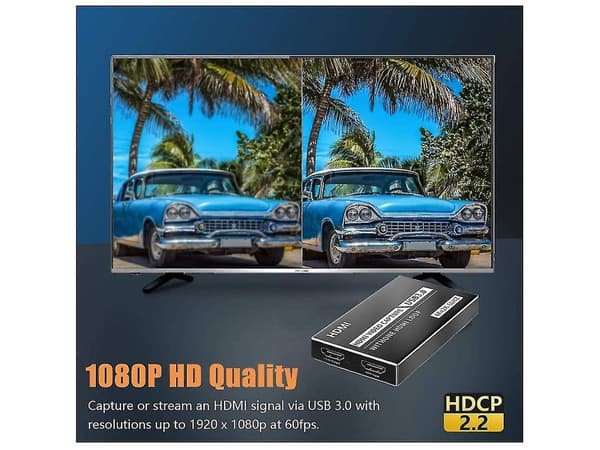 HDMI USB 3.0 -kaappauskortti, 4K 1080p 60fps ääni/video suoratoisto Win/Mac/Linux/OBS/PS4-käyttöön
