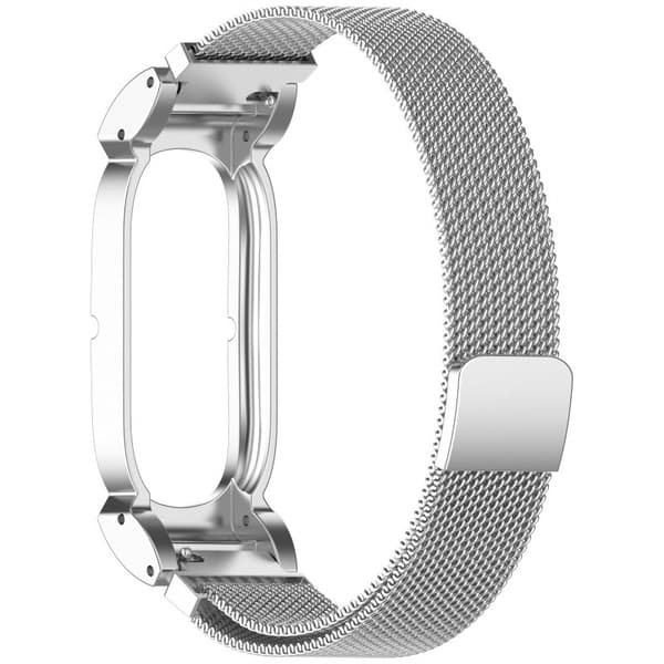 Magnetisk Milanese Loop-rem til Google Fitbit Air, hudvenligt rustfrit stålnet sølv Silver