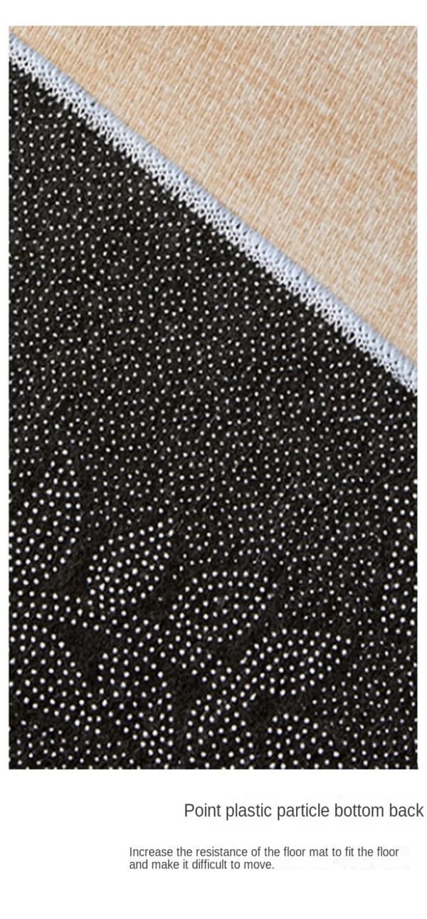Rundt tæppe til computerstol i krystalfløjl 80x80 cm (HY07)