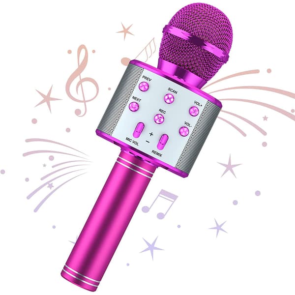 Trådlös Bluetooth-mikrofon, handhållen mikrofon för karaoke