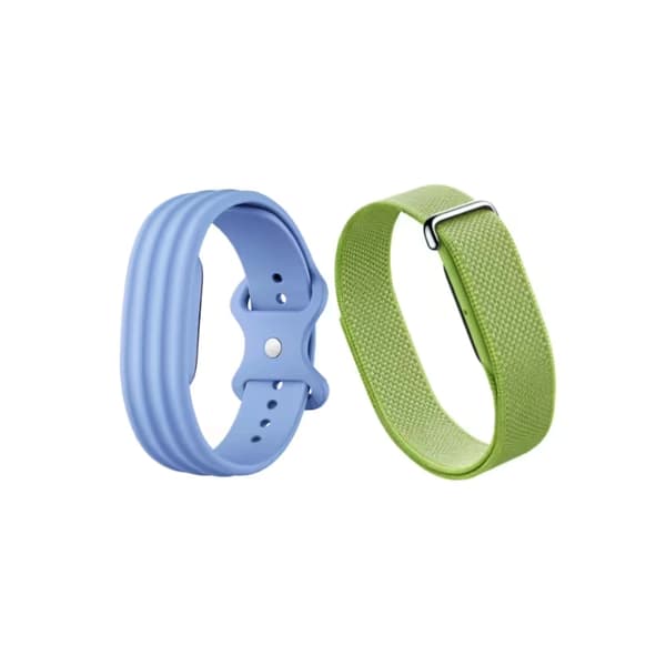 Utskiftbare silikon- og borrelåsstropper for Google Fitbit Air (2-pakning) Kombinasjon 1 Combination 1
