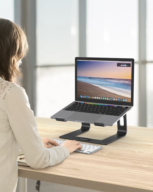 Notebook-stativ, avtakbart ergonomisk datamaskin-stativ A