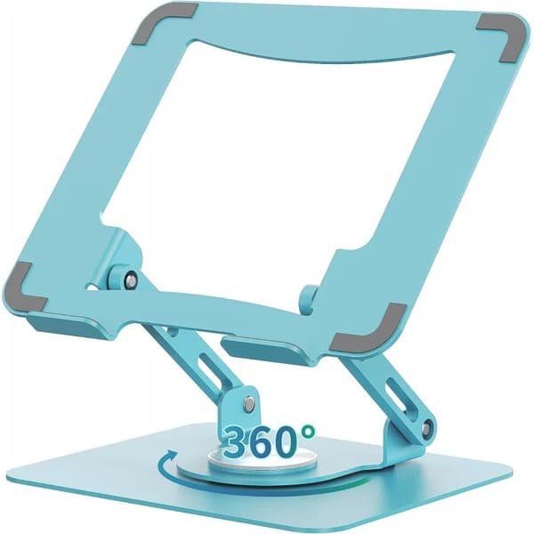 Notebook Stand med 360° drejefod, ergonomisk tilpasset til notebooks fra 10\" til 17\" Blå