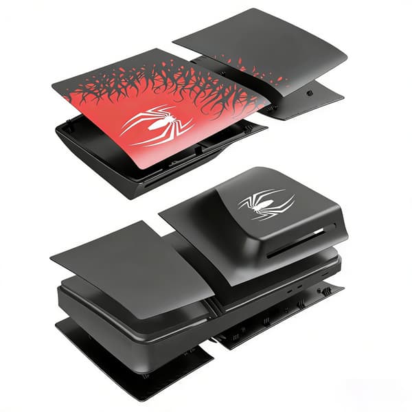 Kontrolpanel til PS5 Pro -1.0 (Digital version), Lavet af ABS-materiale med varmeafledningsdesign Sort Black