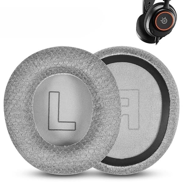 Erstatningsørekopper til SteelSeries Arctis Nova Pro Headset Hovedtelefoner (kablet version), Åndbart mesh-materiale Grå Grey