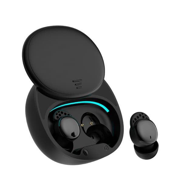Trådløse Bluetooth-øretelefoner - Designet til søvn, støjreduktion, med dvaletilstand og LED-batteridisplay sort