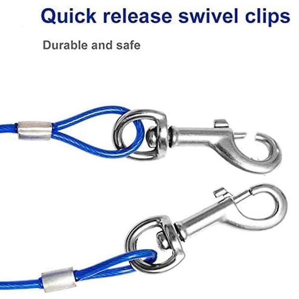 Hundstake med bindkabel + reflekterande stake, spiralspik fast påle