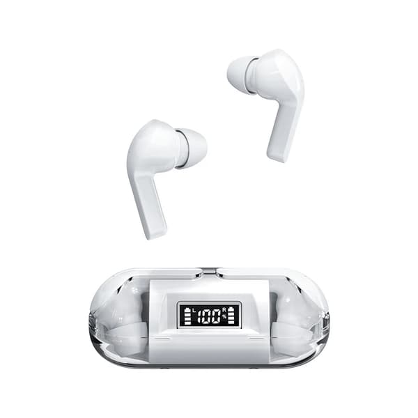 True Wireless Bluetooth-hörlurar F80 digital display bluetooth transparent fodral