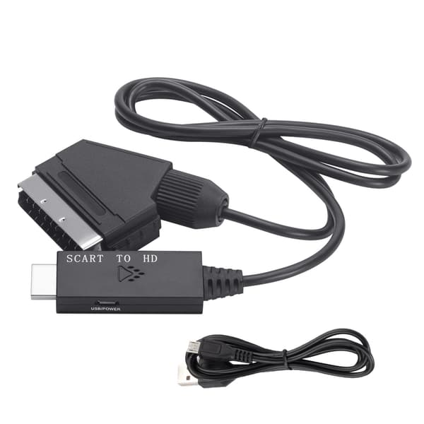 Scart Til Hdmi Audio Video Konverter 1M, 1080P For Hdtv Dekoder