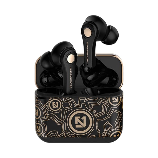 Ekte trådløse Bluetooth-hodetelefoner TS-100 TWS med mikrofon og ladeboks