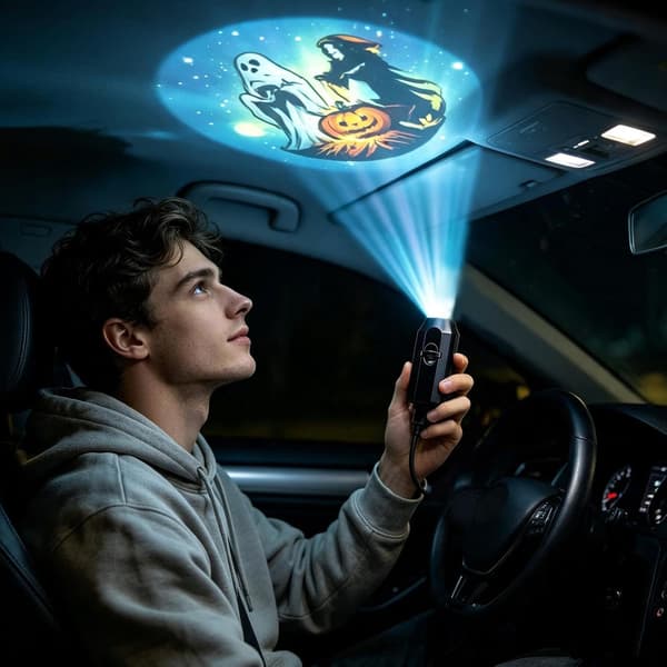 HD Halloween/juleprojektor, 20 feriescener – Plug-and-Play USB juleprojektionslys