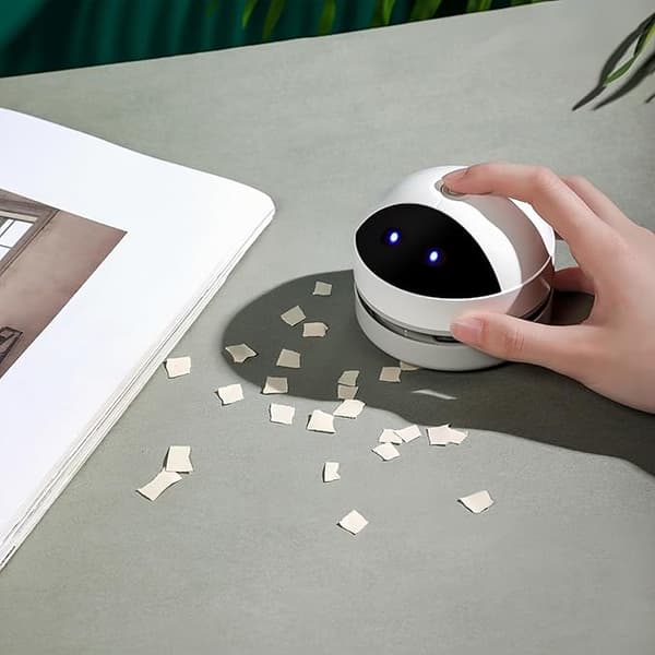 Mini skrivebordsstøvsuger, USB genopladelig, perfekt til rengøring af viskelædersmuler, støv og snavs, robotcomputer