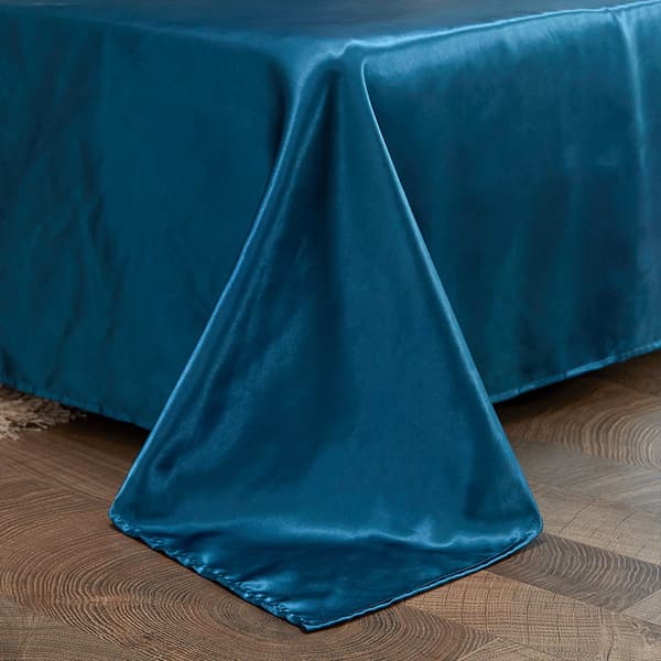 Satin sengetøjssæt (4 dele), silkeblødt og glat (150cm x 200cm) Grå cinza