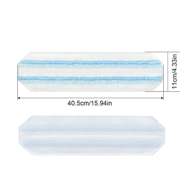 Återanvändbara mikrofibermoppdynor för Vileda H2pro 3-pack vit