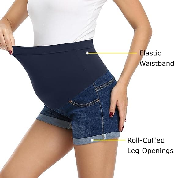 Ventebukser til kvinder, slim fit og hofteløftende, afslappede denimshorts blå M blue M