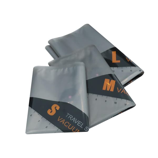 Resevakuumförvaringspåsar, utrustade med trådlös laddningsluftpump, 10-pack