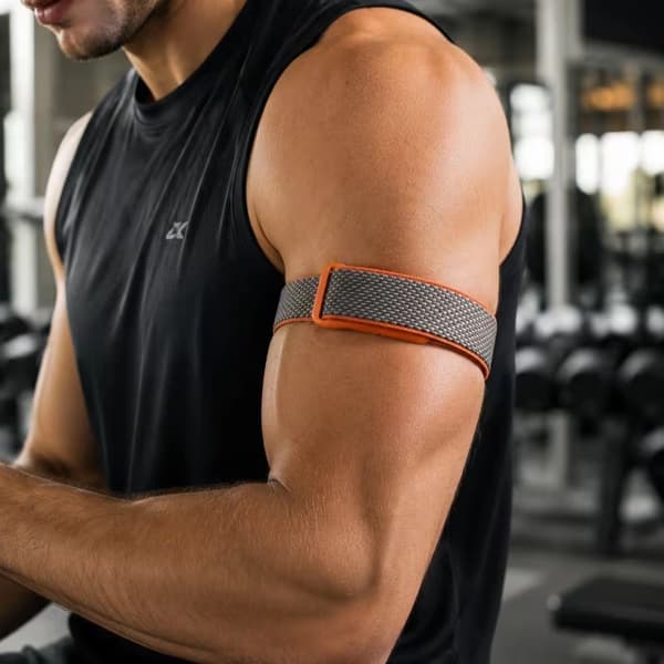 Sports Ankel-/Armbånd til Google Fitbit Air, Quick-Release Åndbar Nylon Biceps Erstatningsdele (L-500 Mm) Sølv Silver