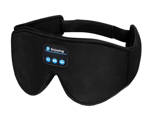 Bluetooth Sport Hörlurar Sömnmask Trådlös 3D Bluetooth Ögonmask Svart