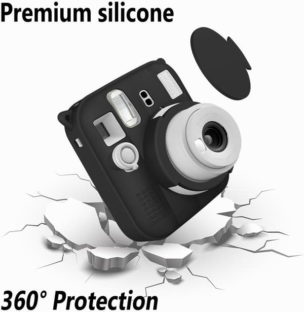 Silikone beskyttelsesetui til Instax Mini 13 instantkameraer, ridsefast og slidstærkt Black